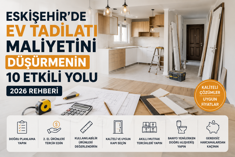 Eskişehir’de Ev Tadilatı Maliyetini Düşürmenin 10 Etkili Yolu (2026 Rehberi)