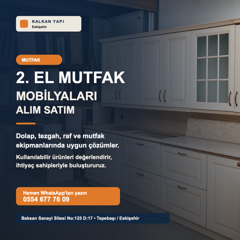 2. El Mutfak Mobilyaları ile Şık, Kullanışlı ve Ekonomik Mutfaklar